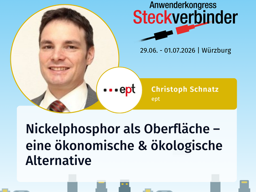 ept, Würzburg'da düzenlenecek 2026 Konektör Kongresi'nde "Nikel-fosfor kaplama" konulu bir sunum yapacak